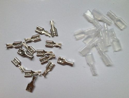 100PCS Crimp Terminal Female Spade Connector 4.8mm + Case