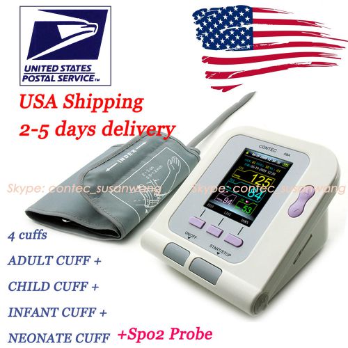 ?usa shipping?contec08a digital automatic blood pressure monitor,spo2 probe for sale