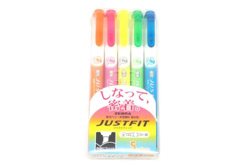 Zebra JUSTFIT Highlighter Pen Japan [5 Color Set]