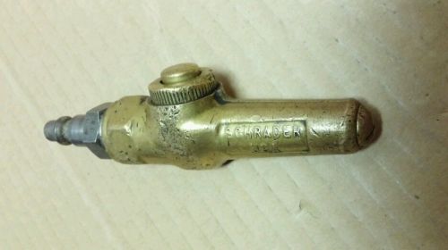 ONE DAY! Vintage Schrader USA Brass Pneumatic Blow Gun Air Blower antique old