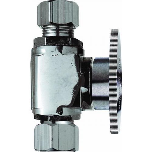 Plumb Pak 456303 O.D. Quarter Turn Straight Repair Valve 3/8&#034; Chrome