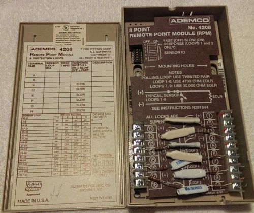 Ademco 4208 Remote Point Module 8 Point Module