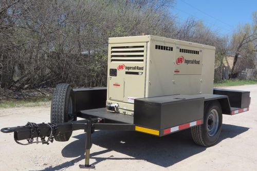 Ingersoll rand  air compressor diesel john deere 1750 hours towable video for sale