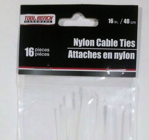 2 packages zip ties 16 pieces each 16 inches length tool bench hardware for sale