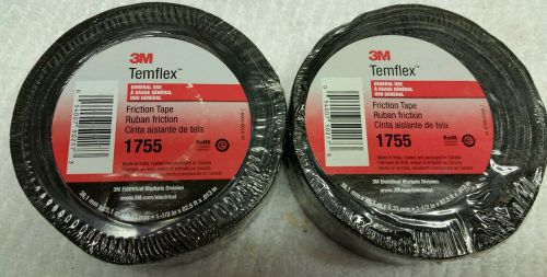 LOT OF (2) ROLLS SCOTCH 3M TEMFLEX 1755 1 1/2in. 82.5FT FRICTION