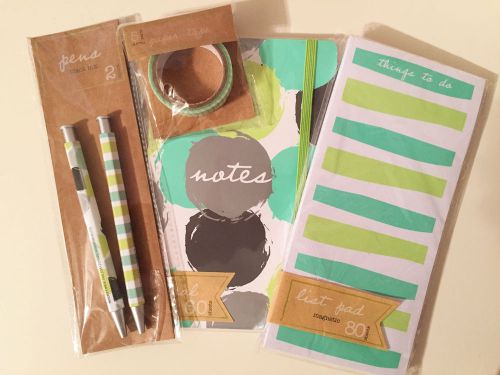 NEW Target Dollar Spot Stationery LOT - Washi tape, List pad, Journal, Pens