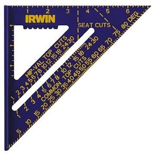 IRWIN Tools Rafter Square, Hi-Contrast Aluminum, 7-Inch (1794463)