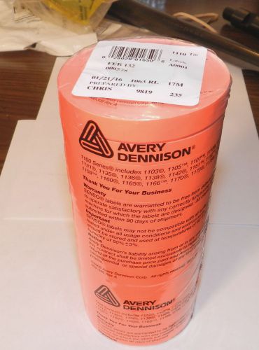 16 rolls avery dennison monarch series 1100 senso labels orange &amp; 1 ink roller for sale