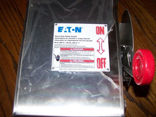 Eaton Cutler Hammer DH362UWK, disconnect, 60a 600v nema 4x New. Free S&amp;H