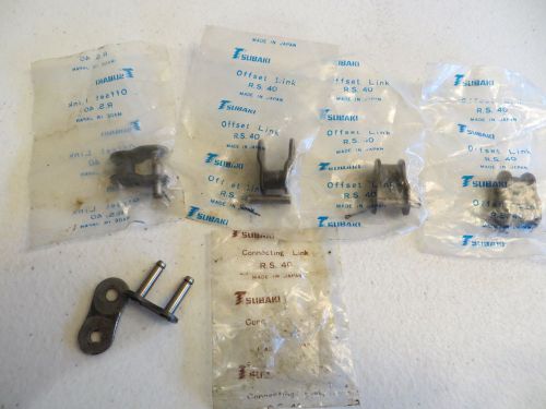 5 pieces Tsubaki RS-40 Offset Link and a free used connecting link