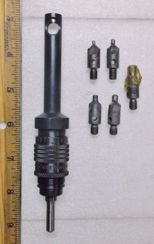 1 zephyr microstop countersink cage with five 1/4 - 28 threaded cutters for sale