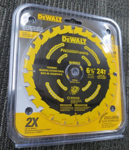 DEWALT DW9199 6-1/2-Inch 24T Precision Framing Kerf Saw Blade NEW