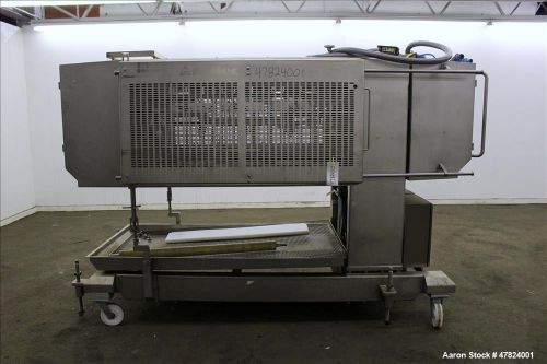 Used- Alimec Food Slicer, Model Slicer, Stainless Steel. 3 Station, no infeed ma