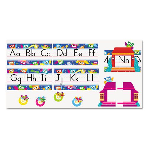 TREND Owl Stars Alphabet Line Bulletin Board Set, 12 3/4 x 8 1/2, 29 pieces