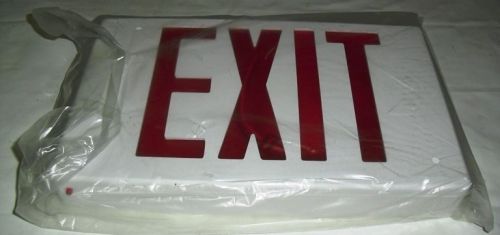 Magnatron MAGU2RW-EM Single Side EXIT Sign Red with White Housing 120v/277v New!