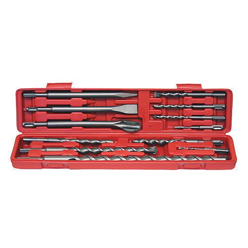 12pc SDS Plus Type Hammer Drill Bits Set Concrete Masonry Chisel Carbide 14380