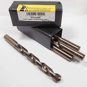 Cobalt Screw Machine Drill Bits 29/64&#034; 0.4531&#034; 135Deg RH Qty 6 [338]