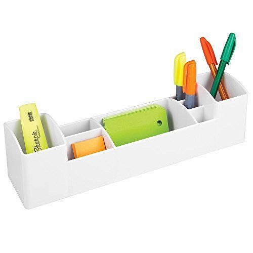 mDesign Desk Organizer 8, White