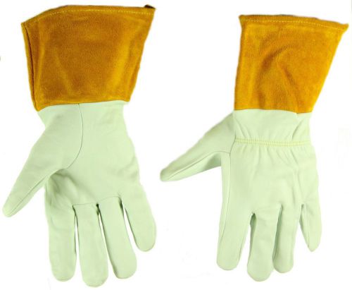 Tig welding gloves grain white deerskin kevlar threading 4&#034; cuff - many sizes! for sale