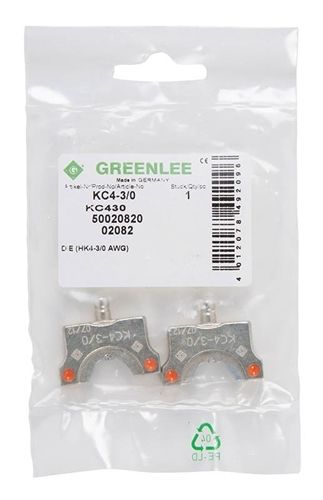 GREENLEE KC4-3/0 DIE SET,3/0 CU AWG