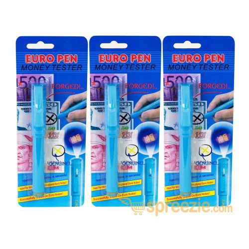 3 pack counterfeit money detection pen uv marker fake bills currency checker new for sale