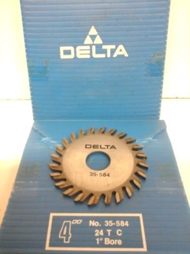 4&#034; SIDE MILLING CUTTER SLITTING SAW 24T DELTA No. 35-584 STRAIGHT TEETH (LL3402)