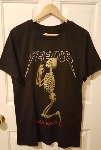 Kanye West Black Yeezus Tour Shirt Merchandise God Wants You S UO 2013 New