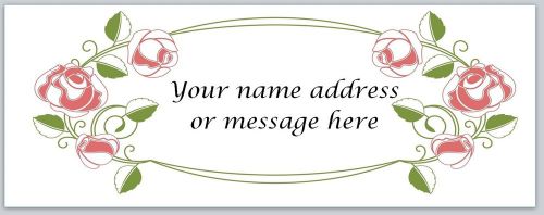 30 Personalized Return Address Labels Roses Buy 3 get 1 free (bo436)