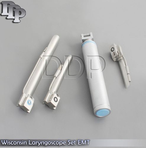 Wisconsin Laryngoscope Set EMT Veterinary Top Quality