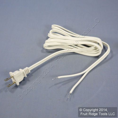 Leviton White 18/2 AWG 6-Foot 6&#039; Wire 10A 125V P7136-TAI