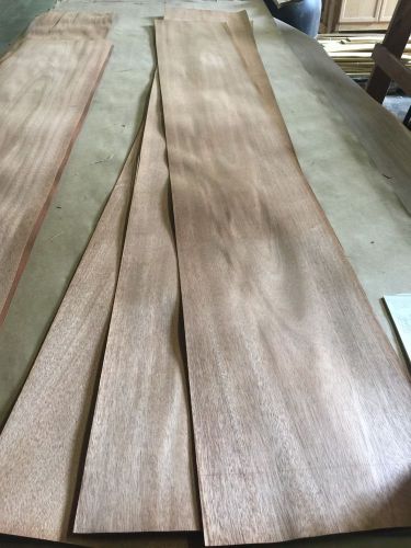 Wood Veneer Mahogany 14x100 6Pcs Total Raw Veneer  &#034;EXOTIC&#034; MAH.S3 5-3-16