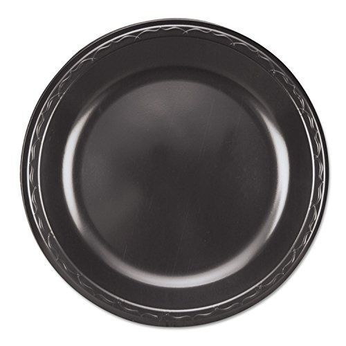 Genpak LAM10-3L 10.25-Inch Diameter White and Black Elite Foam Laminated Plate