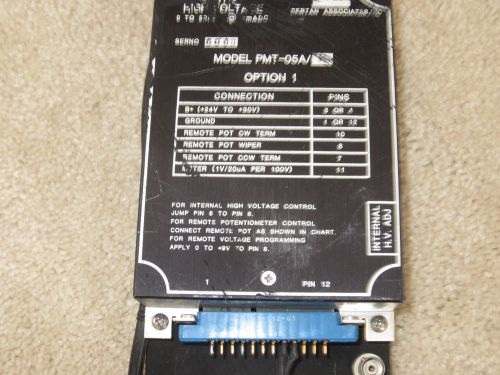 Bertan Associates high voltage DC/DC power converter Model PMT-05A 100-525V out