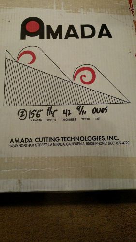 BANDSAW BLADES 2 PCS AMADA 15&#039;6&#034; X 1-1/4 X .042  9/11 DUOS TEETH