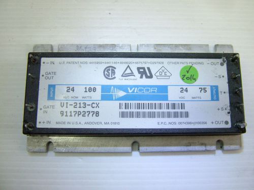 VICOR DC To DC 24V To 24V 75W VI-213-CX