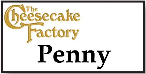 NEW NAME BADGE HALLOWEEN PENNY CHEESECAKE FACTORY BIG BANG PIN SHIPS FREE SALE