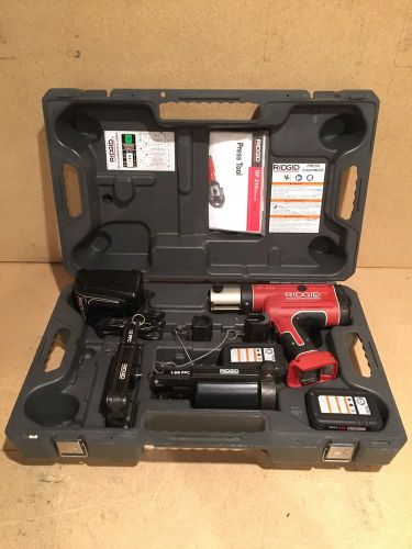 Ridgid  rp210 w/ 2 batteries, 1/2&#034; press frame, 1-5/8&#034; press frame and charger for sale