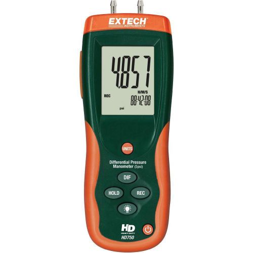 EXTECH HD750 Manometer/ Software big LCD BK Light 5Psi, US Authorized Dealer NEW