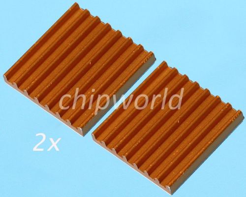 2PCS IC Heat sink Aluminum 22*22*3MM 22X22X3MM Cooling Fin 3M8810 ADHESIVE