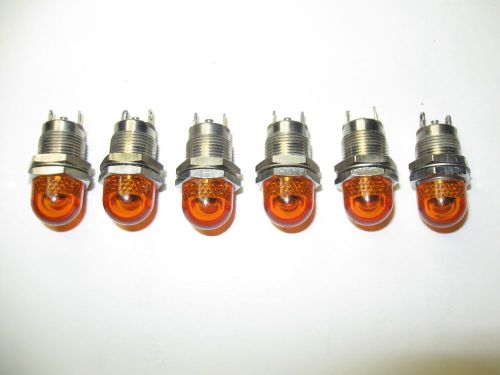 6pcs Vintage Dialight Dialco ? Panel Mount Indicator Lights Steampunk