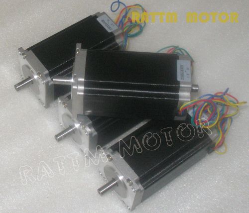 [us free]4 pcs new nema23 425 oz-in /112mm / 3a cnc dual shaft stepper motor cnc for sale