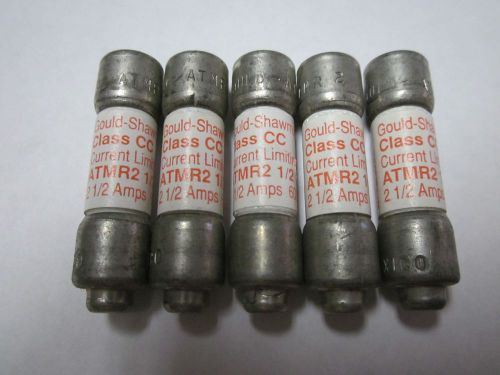 LOT OF 5 Gould-Shawmut Class CC ATRM2 1/2 ATRM2-1/2 FUSE NEW NO BOX