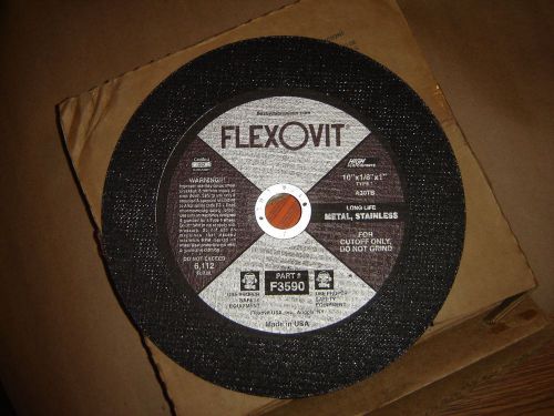 10&#034; FLEXOVIT CUTOFF WHEELS BOX OF 10 GRINDING