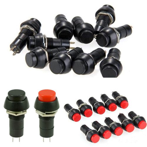 Dash Light Professional 10Pcs 12V Heavy Duty Push-To-Make Button Switch Car Spst