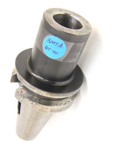 USED HERTEL BT40 x MT3 MORSE TAPER ADAPTER HBT40MT3300 BT-40 x #3MT