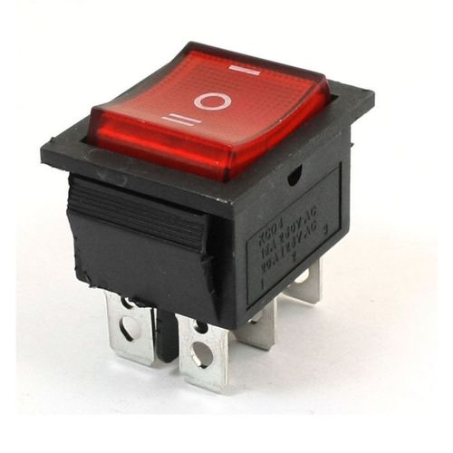 Red Light ON/OFF/ON 3 Position DPDT 6 Pins Boat Rocker Switch AC250V/15A 125V/20