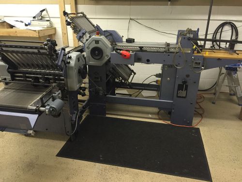 Stahl t-49 folder with right angle and 8 fold plates, scoring and slitting for sale