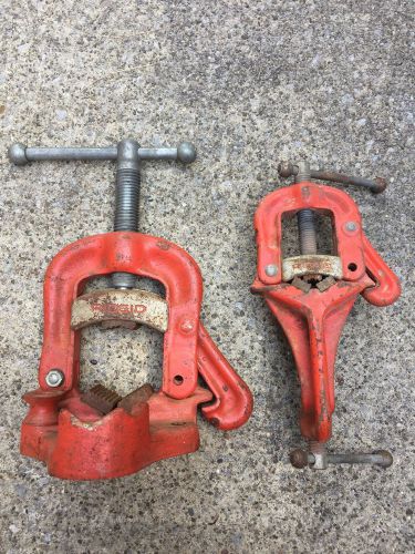 Ridgid pipe vises no.22 1/8&#034;-2 1/2&#034;  &amp; no.37 1/8&#034;-1 1/4&#034; for sale