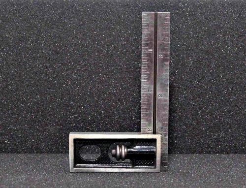 Vintage Starrett No.4 Grad 4&#034; Adjustable Double Square Rule - Good Working Piece