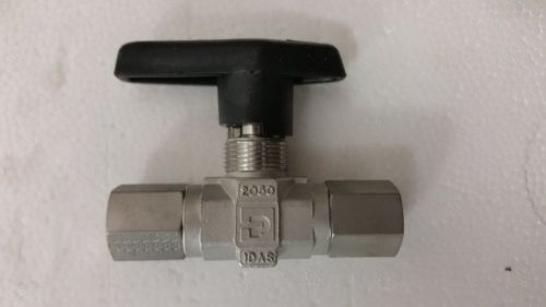 Parker Two Way B-Series Ball Valve, SS body, 1/4&#034; FNPT 4F-B6LJ-SSP-DUP